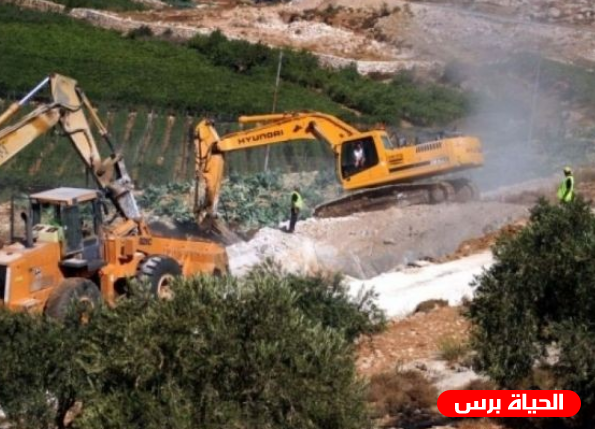 مستوطنون يجرفون مساحات زراعية قرب ترقوميا